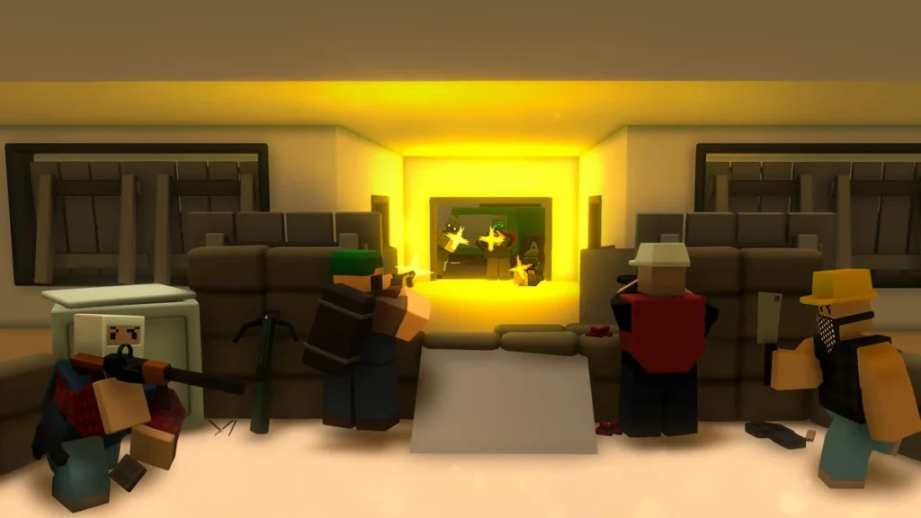 Unturned doorway shootout
