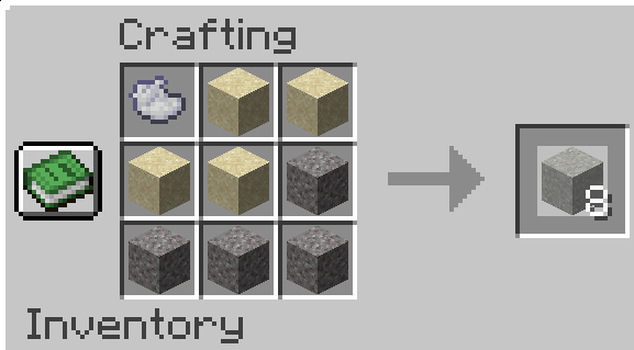 Minecraft Concrete Powder Recipe Screenshot