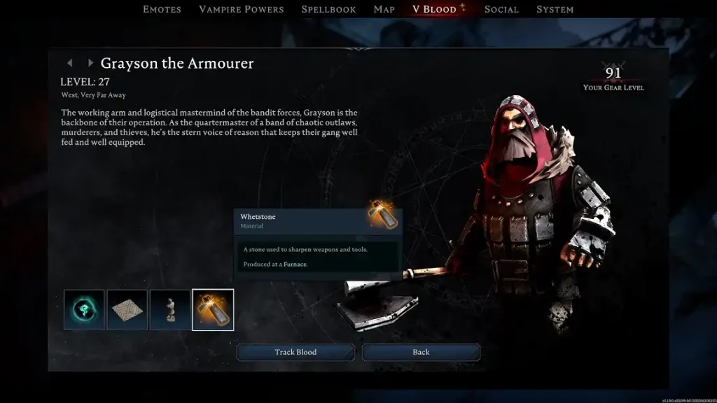 V Rising Grayson the Armourer