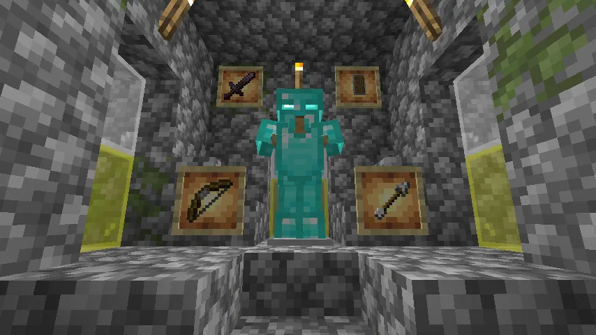 Top Five Most Requested Minecraft Updates: Diamond Armor Combat Loadout Screenshot