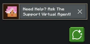 Minecraft Support Live Chat Button