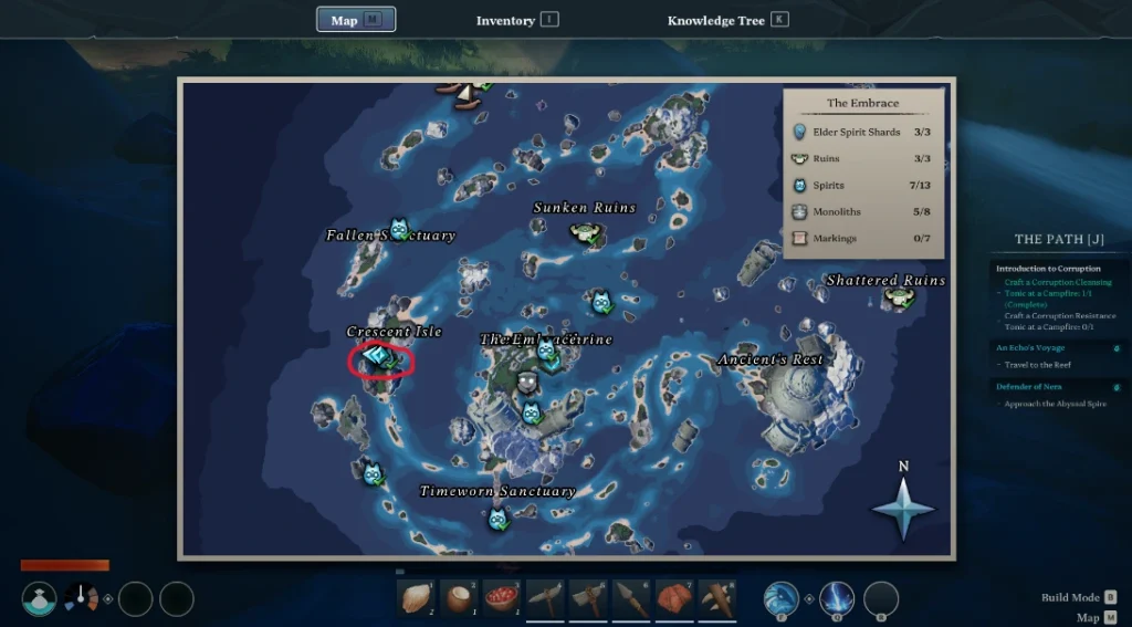 Sharpstone location Voyagers of Nera