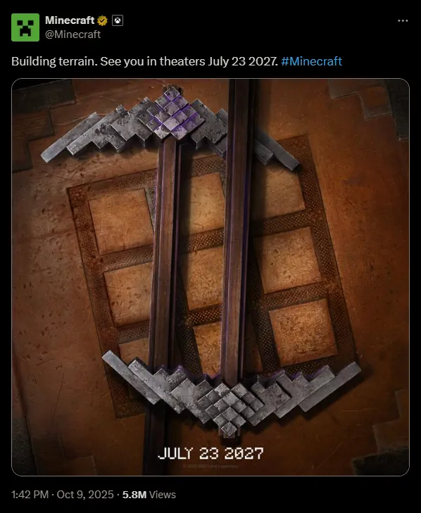 A Minecraft Movie 2 Promo Poster X Post