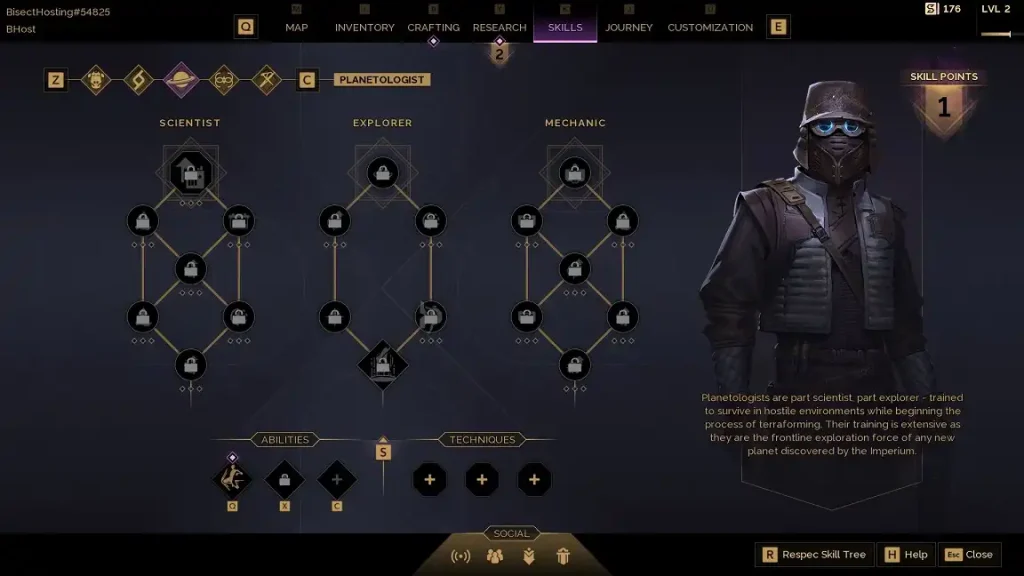 Dune Awakening Explorer Planetologist Abilities Skills
