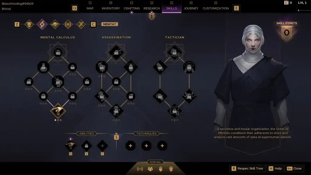 Dune Awakening Sniper Mentat Abilities Skills