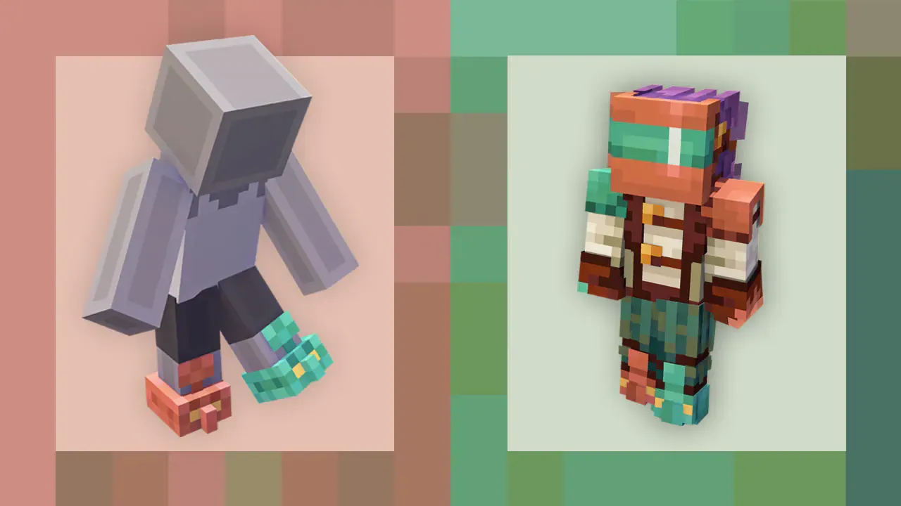 Minecraft Copper Quest 1: Copper Golem Slippers and Copper Welder Skin