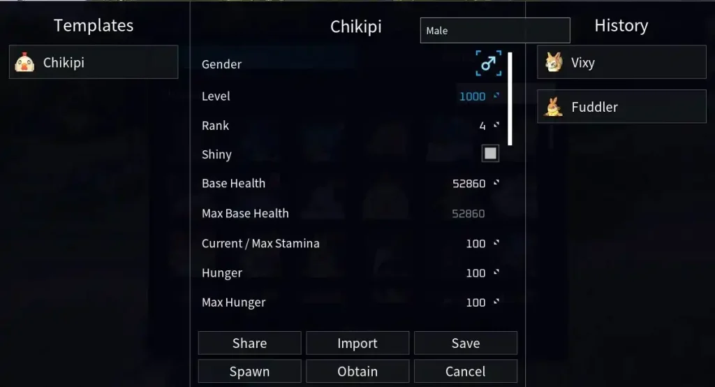 Palworld Creative Menu Mod