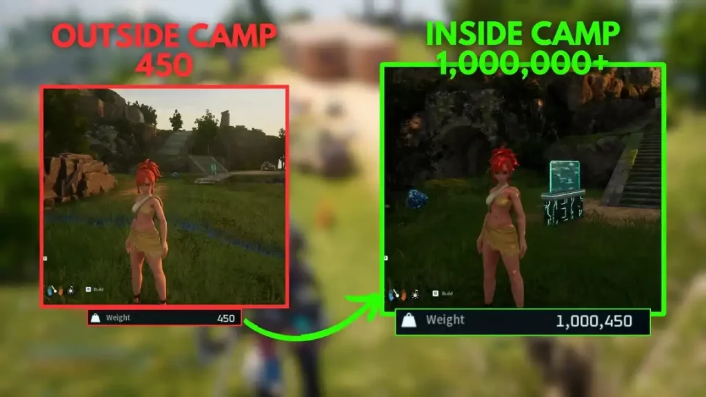 Palworld Infinite Weight in Camp Mod