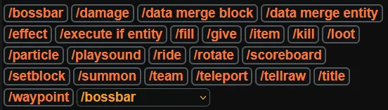 Online Minecraft Tools: Command Generator Screenshot