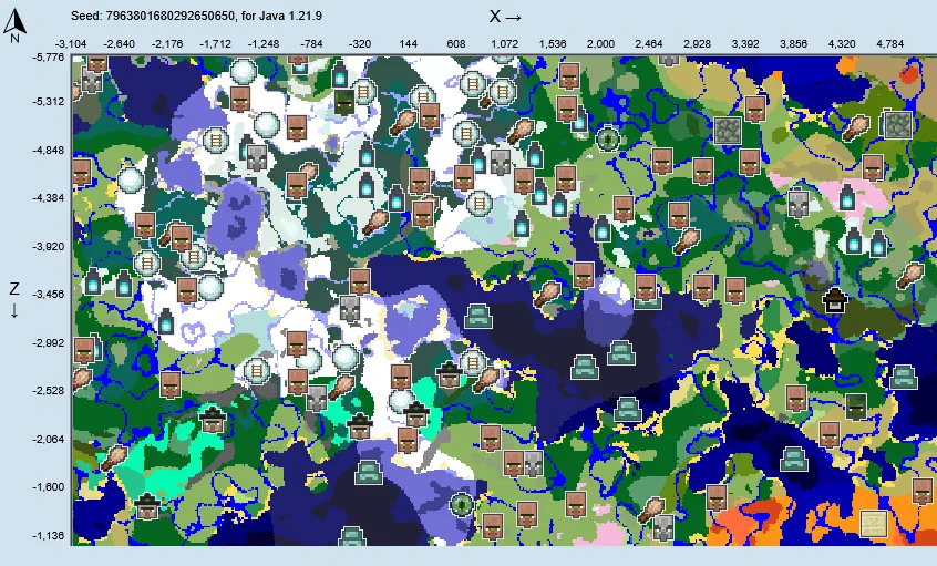 Minecraft Seed Map Screenshot
