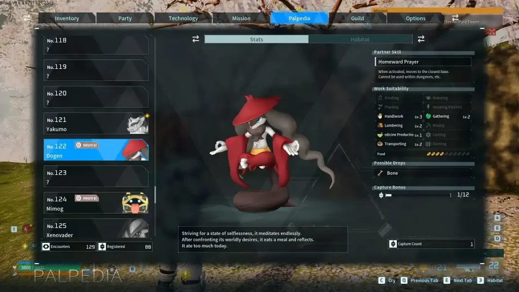 Palworld Dogen Paldeck