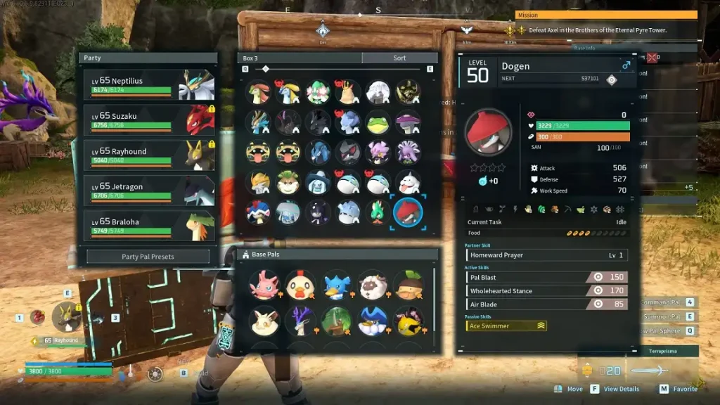 Palworld Dogen Skills