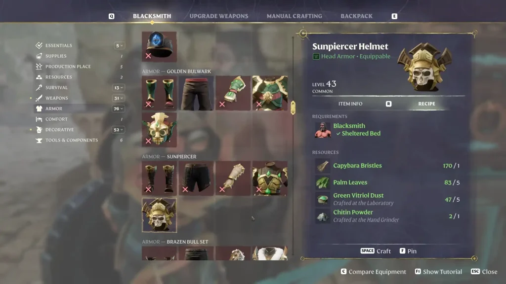 Enshrouded Sunpiercer Armor Set