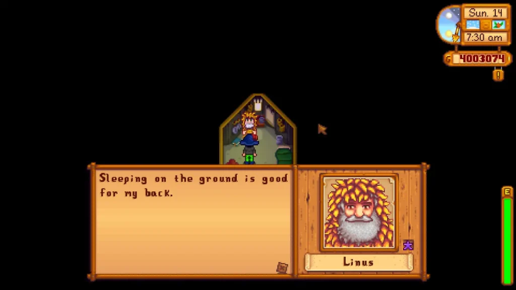 Stardew Valley Linus Heart Events