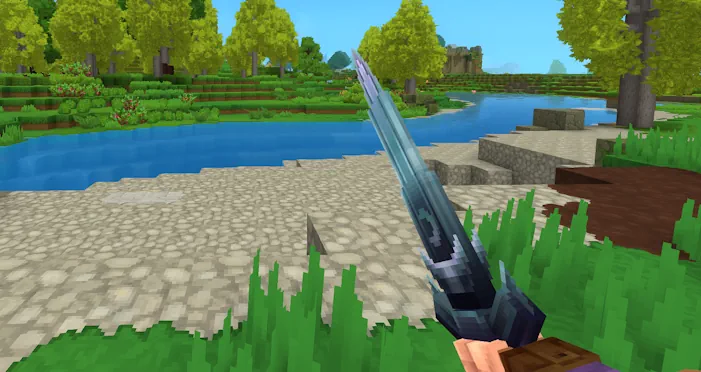 Hytale Player Holding One Handed Sword in Hand Screenshot