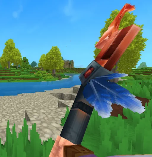 Hytale Player Holding Spear in Hand Screenshot