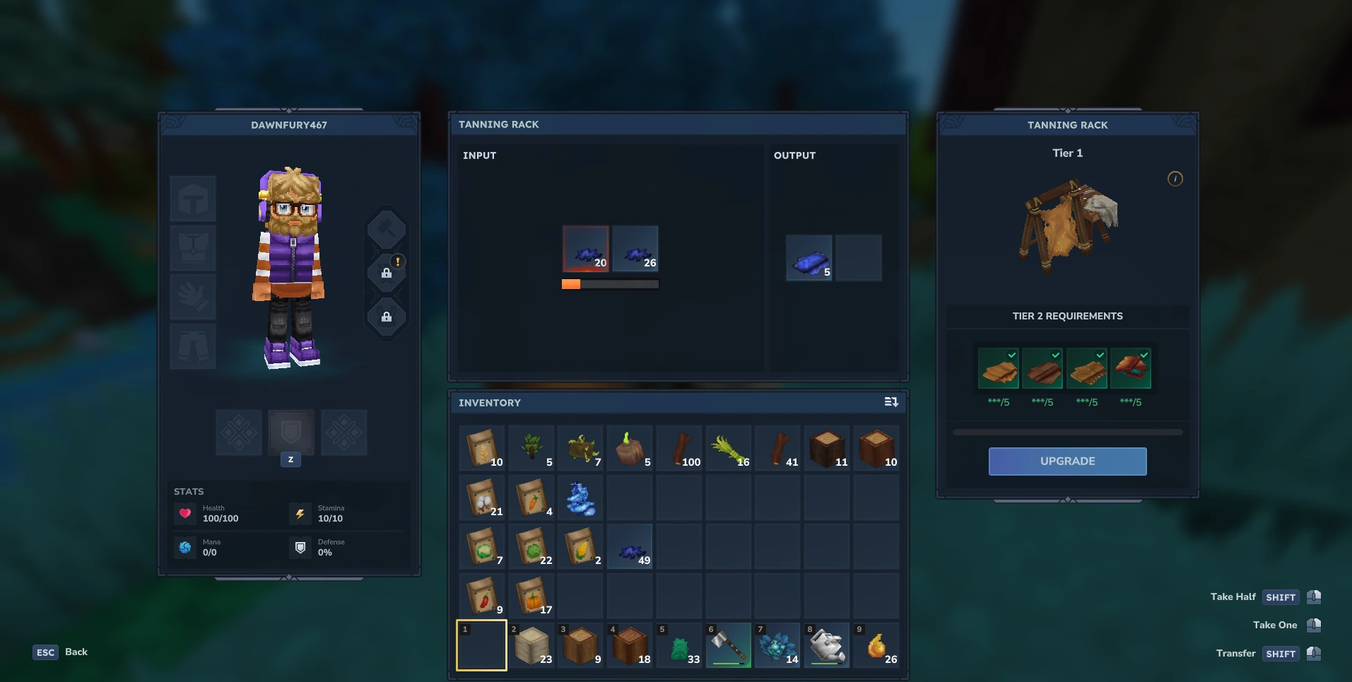 Storm Leather Crafting screenshot