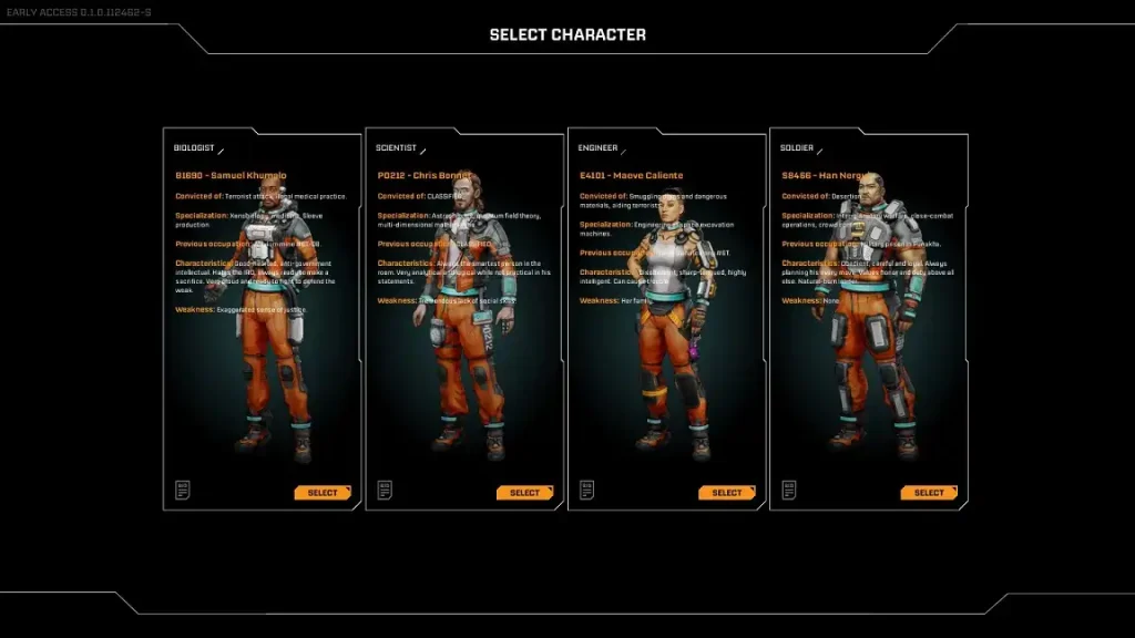 StarRupture Choose Character