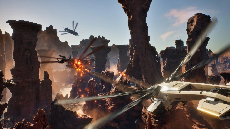 Dune: Awakening Ornithopter Fight screenshot