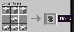 Minecraft Anvil Recipe Screenshot