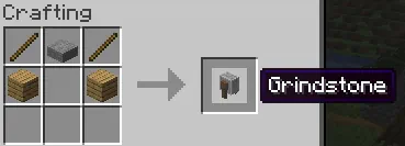 Minecraft Grindstone Recipe Screenshot