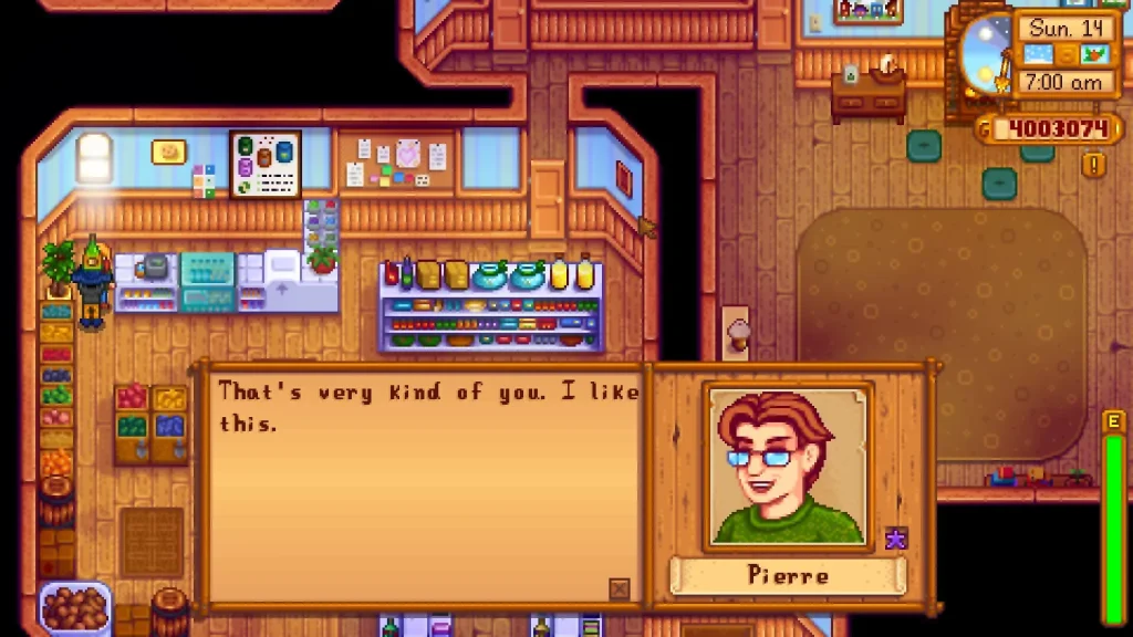 Stardew Valley Pierre Gifts