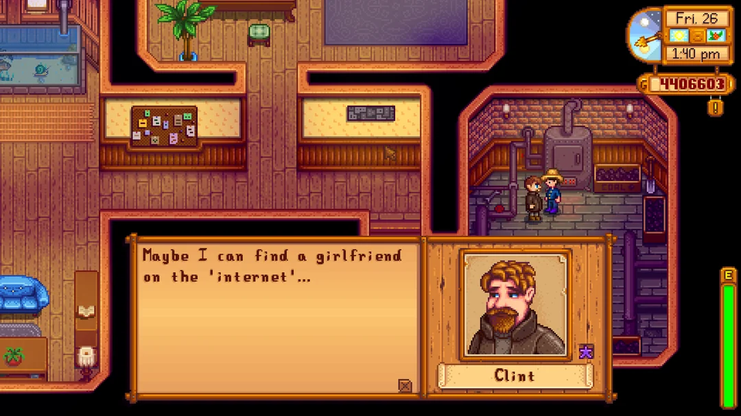 Stardew Valley Whining Clint screenshot