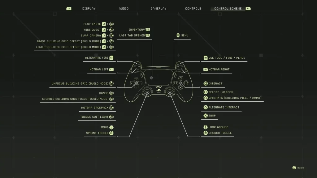 Icarus PS5 Controls