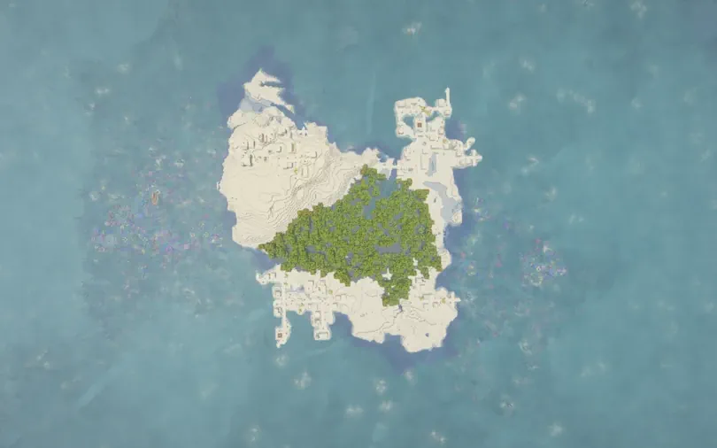 Minecraft Mangrove Four Village Island Sky View Screenshot