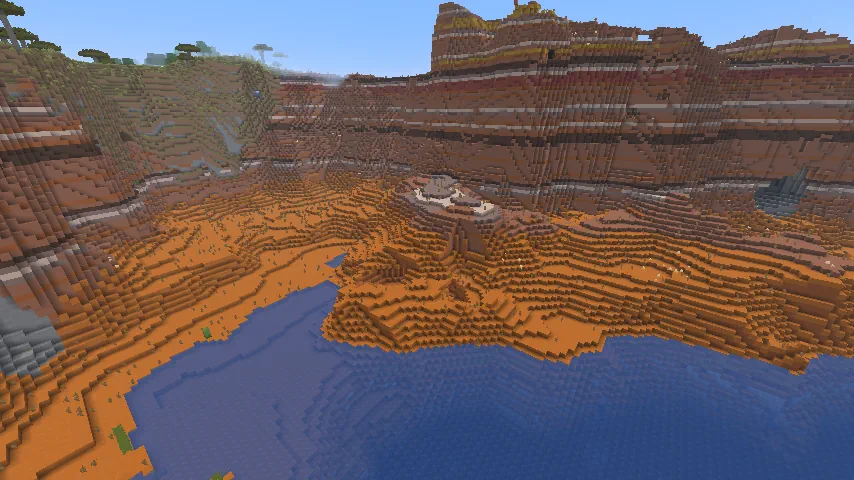 Minecraft Badlands Lake Screenshot