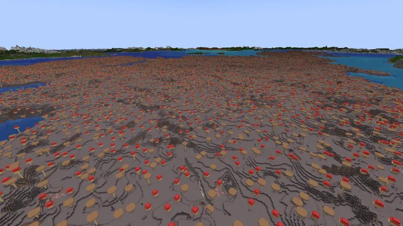 Mushroom Island Minecraft Seeds: Giant Mushroom Island Screenshot