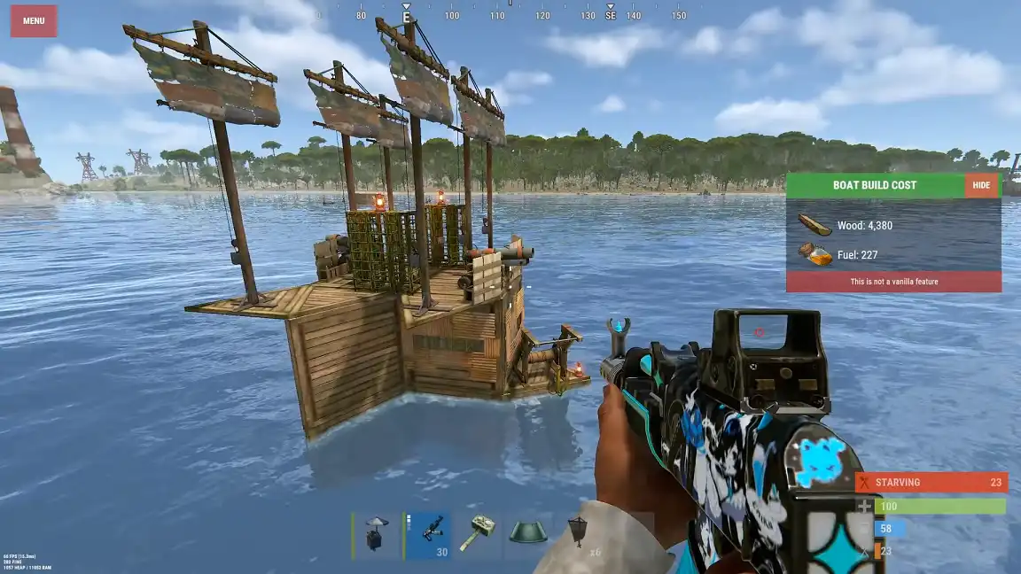 Rust Rocket Boat Base
