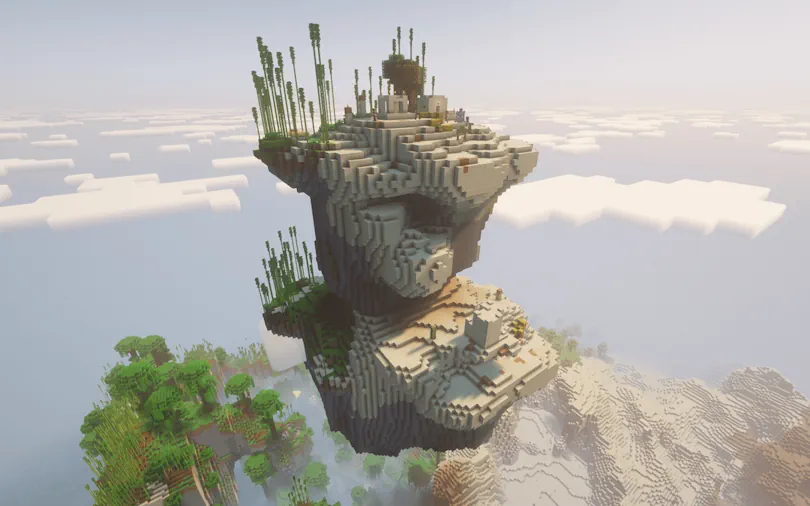 Desert and Bamboo Village on Floating Island Screenshot