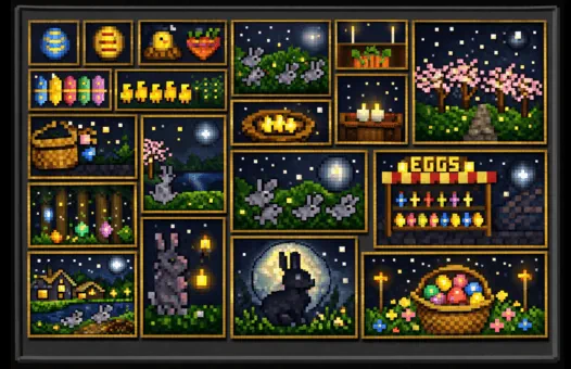 Minecraft Mod Yubi's Easter Paintings: Painting Showcase