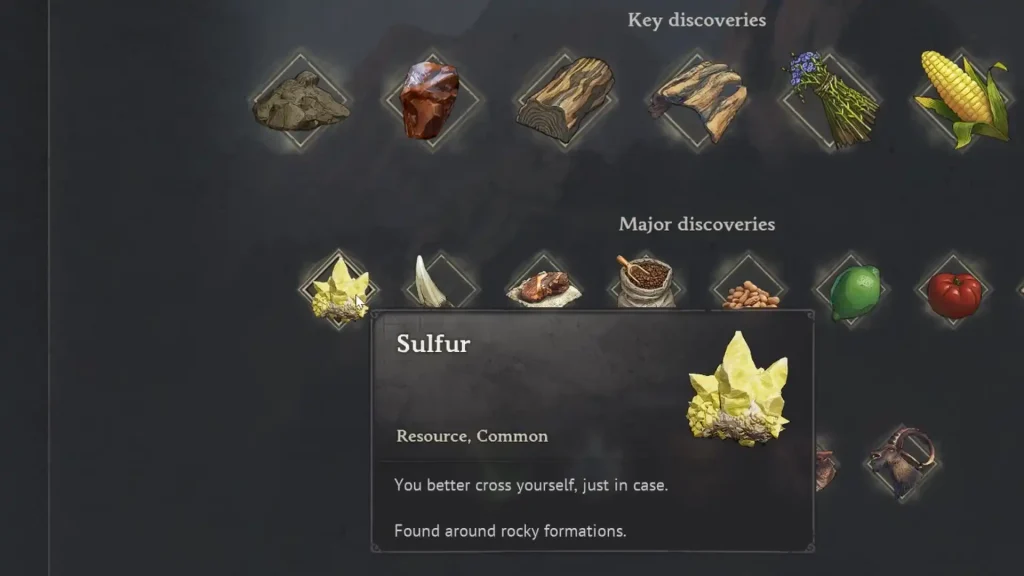 Windrose Foothills Major Discoveries