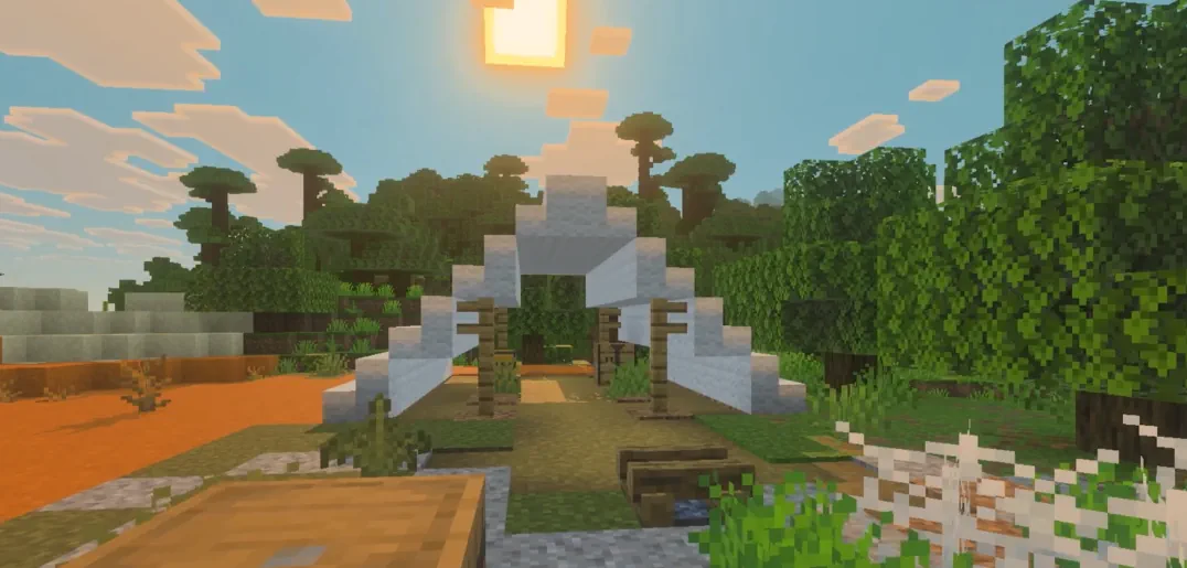 Minecraft Abandoned Camp With Farm Screenshot