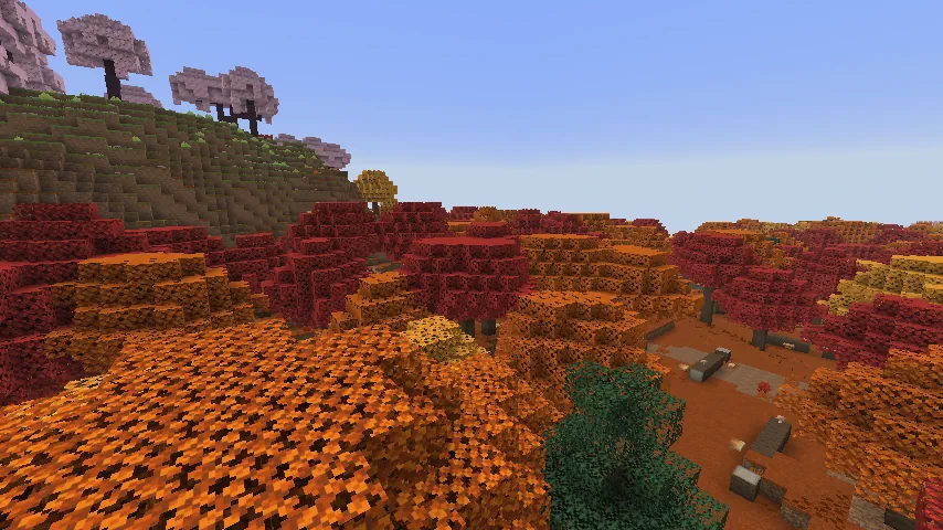 Minecraft Dappled Forest and Cherry Blossoms Screenshot