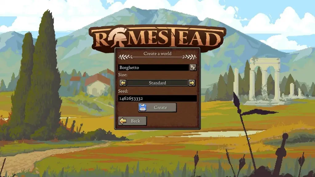 Romestead World Creation