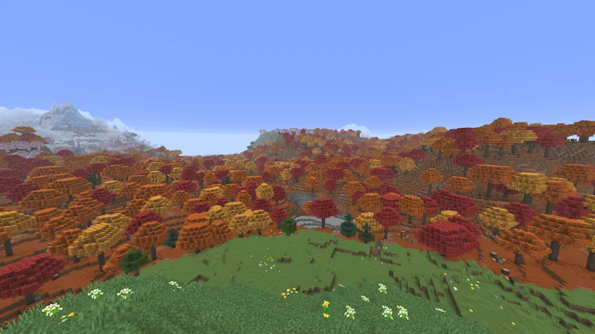 Minecraft Dappled Forest Biome Screenshot
