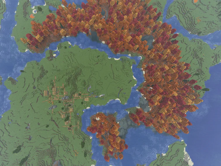 Minecraft Dappled Forest Village Screenshot