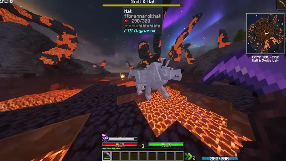 Minecraft FTB Architects Exodus Hati Boss Fight Screenshot