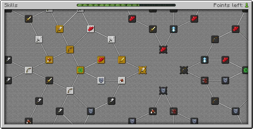 Minecraft Pufferfish Mod Skill Tree Screenshot