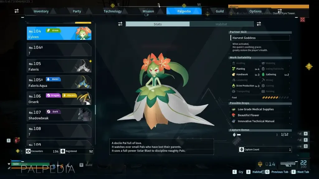 Palworld Lyleen Info