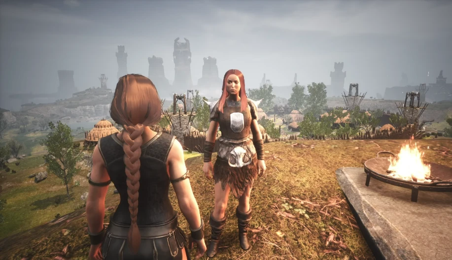 Conan Exiles Freya Talking to Player Character screenshot