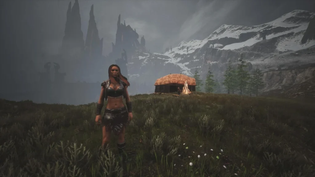 Conan Exiles Frey Companion Standing in a Field screenshot