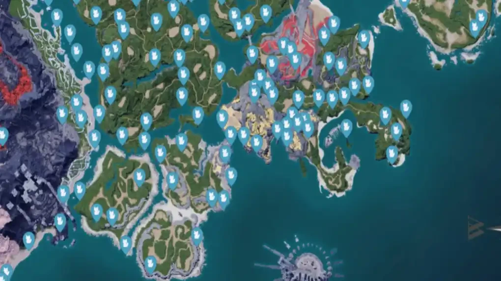 Palworld Lifmunk Effigies Map screenshot