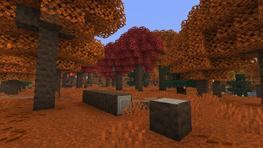Minecraft Dappled Forest Fallen Log Screenshot