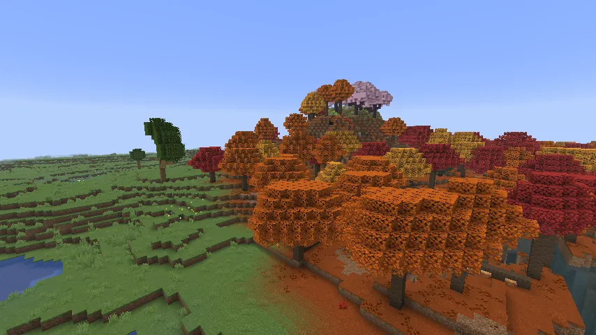 Minecraft Dappled Forest Next to Plains Screenshot