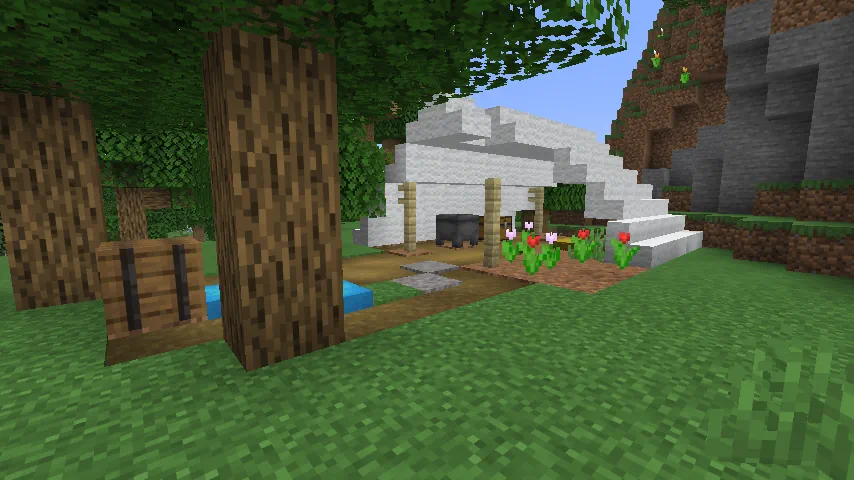 Minecraft Flower Forest Abandoned Camp Screenshot