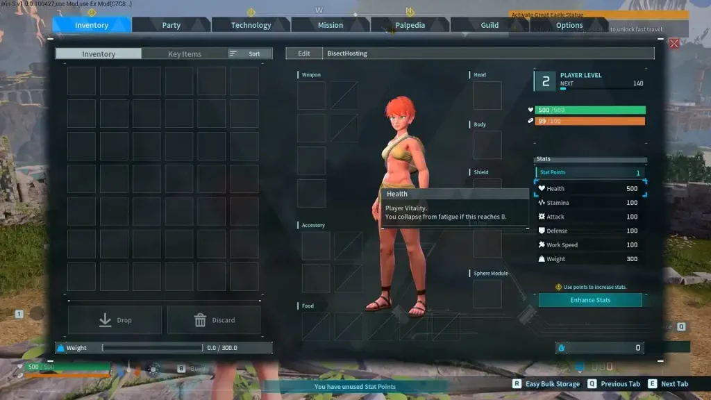 Palworld Health Stat